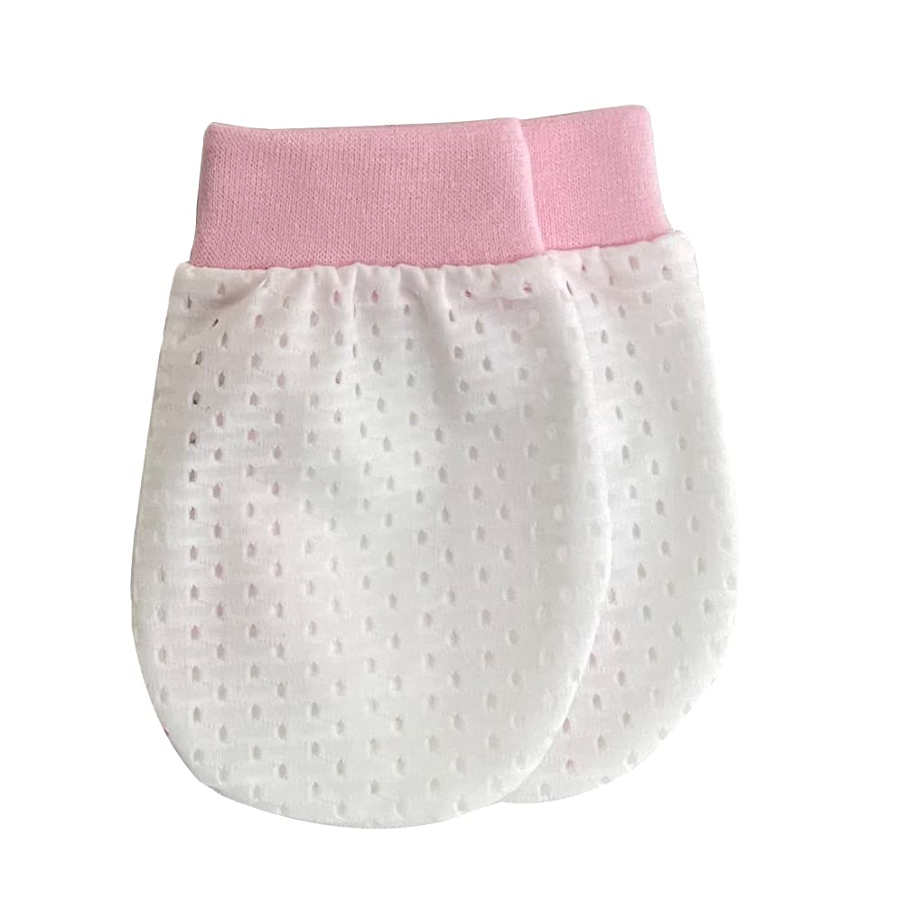 Adeimoo Baby Boy Girl No Scratch Silk Cotton Mittens Mesh Breathable Drawstring Gloves for Newborn Toddler Infants 8 Pack (Eyelet Mitten) - Image 6